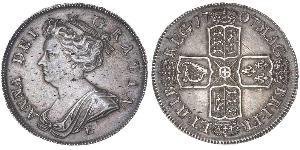 1/2 Crown Royaume de Grande-Bretagne (1707-1801) Argent Anne (reine de Grande-Bretagne)(1665-1714)