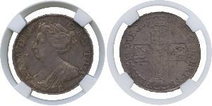 1/2 Crown Royaume de Grande-Bretagne (1707-1801) Argent Anne (reine de Grande-Bretagne)(1665-1714)