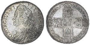 1/2 Crown Royaume de Grande-Bretagne (1707-1801) Argent George II (1683-1760)