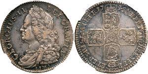 1/2 Crown Royaume de Grande-Bretagne (1707-1801) Argent George II (1683-1760)
