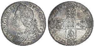 1/2 Crown Royaume de Grande-Bretagne (1707-1801) Argent George II (1683-1760)