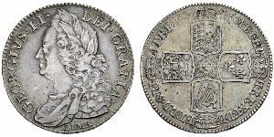1/2 Crown Royaume de Grande-Bretagne (1707-1801) Argent George II (1683-1760)