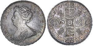 1/2 Crown Royaume de Grande-Bretagne (1707-1801) Argent Anne (reine de Grande-Bretagne)(1665-1714)