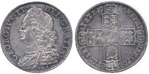 1/2 Crown Royaume de Grande-Bretagne (1707-1801) Argent George II (1683-1760)