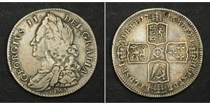 1/2 Crown Royaume de Grande-Bretagne (1707-1801) Argent George II (1683-1760)