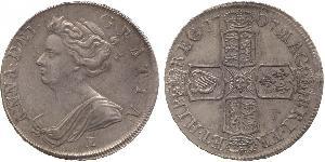 1/2 Crown Royaume de Grande-Bretagne (1707-1801) Argent Anne (reine de Grande-Bretagne)(1665-1714)