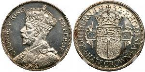 1/2 Crown Southern Rhodesia (1923-1980) Argent George V (1865-1936)