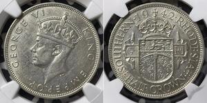 1/2 Crown Southern Rhodesia (1923-1980) Argent George VI (1895-1952)