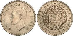 1/2 Crown New Zealand Copper/Nickel George VI (1895-1952)