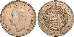 1/2 Crown New Zealand Copper/Nickel George VI (1895-1952)