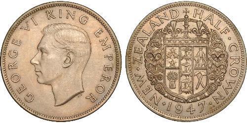 1/2 Crown New Zealand Copper/Nickel George VI (1895-1952)