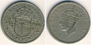 1/2 Crown Southern Rhodesia (1923-1980) Copper/Nickel George VI (1895-1952)