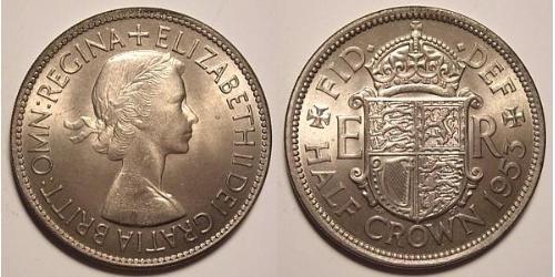 1/2 Crown Feriind Kiningrik (1922-) Cuivre/Nickel Elizabeth II (1926-2022)