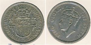 1/2 Crown Southern Rhodesia (1923-1980) Kupfer/Nickel Georg VI (1895-1952)