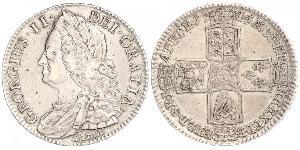 1/2 Crown Royaume de Grande-Bretagne (1707-1801) Or George II (1683-1760)