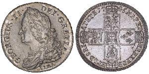 1/2 Crown Royaume de Grande-Bretagne (1707-1801) Or George II (1683-1760)