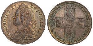 1/2 Crown Royaume de Grande-Bretagne (1707-1801) Or George II (1683-1760)