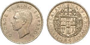 1/2 Crown Nueva Zelanda Plata Jorge VI (1895-1952)