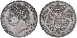 1/2 Crown Reino Unido de Gran Bretaña e Irlanda (1801-1922) Plata Jorge IV (1762-1830)