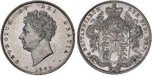1/2 Crown Reino Unido de Gran Bretaña e Irlanda (1801-1922) Plata Jorge IV (1762-1830)
