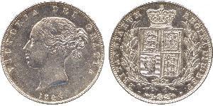 1/2 Crown Reino Unido de Gran Bretaña e Irlanda (1801-1922) Plata Victoria (1819 - 1901)
