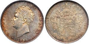1/2 Crown Reino Unido de Gran Bretaña e Irlanda (1801-1922) Plata Jorge IV (1762-1830)