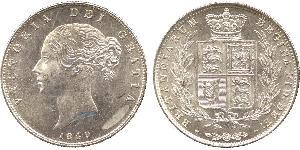 1/2 Crown Reino Unido de Gran Bretaña e Irlanda (1801-1922) Plata Victoria (1819 - 1901)