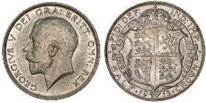 1/2 Crown Reino Unido de Gran Bretaña e Irlanda (1801-1922) Plata Jorge V (1865-1936)