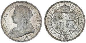 1/2 Crown Reino Unido de Gran Bretaña e Irlanda (1801-1922) Plata Victoria (1819 - 1901)