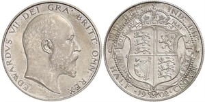 1/2 Crown Reino Unido de Gran Bretaña e Irlanda (1801-1922) Plata Eduardo VII (1841-1910)