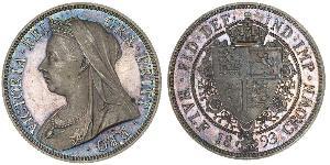 1/2 Crown Reino Unido de Gran Bretaña e Irlanda (1801-1922) Plata Victoria (1819 - 1901)