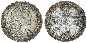 1/2 Crown Reino de Inglaterra (927-1649,1660-1707) Plata Guillermo III (1650-1702)
