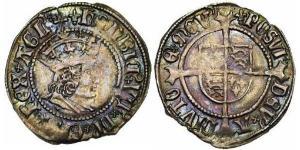 1/2 Crown Reino de Inglaterra (927-1649,1660-1707) Plata Enrique VII (1457 - 1509)