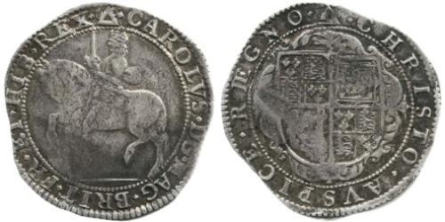 1/2 Crown Reino de Inglaterra (927-1649,1660-1707) Plata Carlos I (1600-1649)
