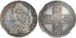1/2 Crown Königreich Großbritannien (1707-1801) Silber Georg II (1683-1760)
