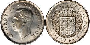 1/2 Crown Neuseeland Silber Georg VI (1895-1952)
