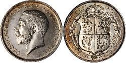 1/2 Crown Vereinigtes Königreich von Großbritannien und Irland (1801-1922) Silber George V (1865-1936)