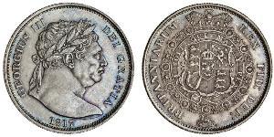 1/2 Crown Vereinigtes Königreich von Großbritannien und Irland (1801-1922) Silber Georg III (1738-1820)