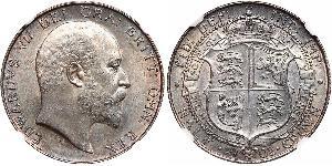 1/2 Crown Vereinigtes Königreich von Großbritannien und Irland (1801-1922) Silber Eduard VII (1841-1910)