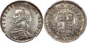 1/2 Crown Vereinigtes Königreich von Großbritannien und Irland (1801-1922) Silber Victoria (1819 - 1901)