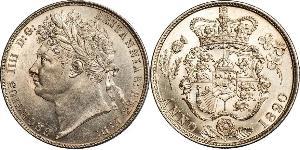 1/2 Crown Vereinigtes Königreich von Großbritannien und Irland (1801-1922) Silber Georg IV (1762-1830)