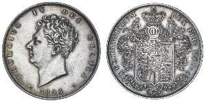 1/2 Crown Vereinigtes Königreich von Großbritannien und Irland (1801-1922) Silber Georg IV (1762-1830)
