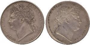 1/2 Crown Vereinigtes Königreich von Großbritannien und Irland (1801-1922) Silber Georg IV (1762-1830)