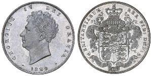 1/2 Crown Vereinigtes Königreich von Großbritannien und Irland (1801-1922) Silber Georg IV (1762-1830)