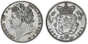 1/2 Crown Vereinigtes Königreich von Großbritannien und Irland (1801-1922) Silber Georg IV (1762-1830)