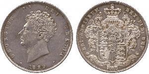 1/2 Crown Vereinigtes Königreich von Großbritannien und Irland (1801-1922) Silber Georg IV (1762-1830)