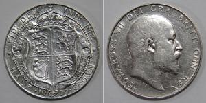 1/2 Crown Vereinigtes Königreich von Großbritannien und Irland (1801-1922) Silber Eduard VII (1841-1910)