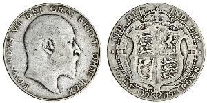 1/2 Crown Vereinigtes Königreich von Großbritannien und Irland (1801-1922) Silber Eduard VII (1841-1910)
