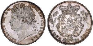 1/2 Crown Vereinigtes Königreich von Großbritannien und Irland (1801-1922) Silber Georg IV (1762-1830)