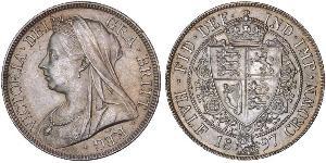 1/2 Crown Vereinigtes Königreich von Großbritannien und Irland (1801-1922) Silber Victoria (1819 - 1901)